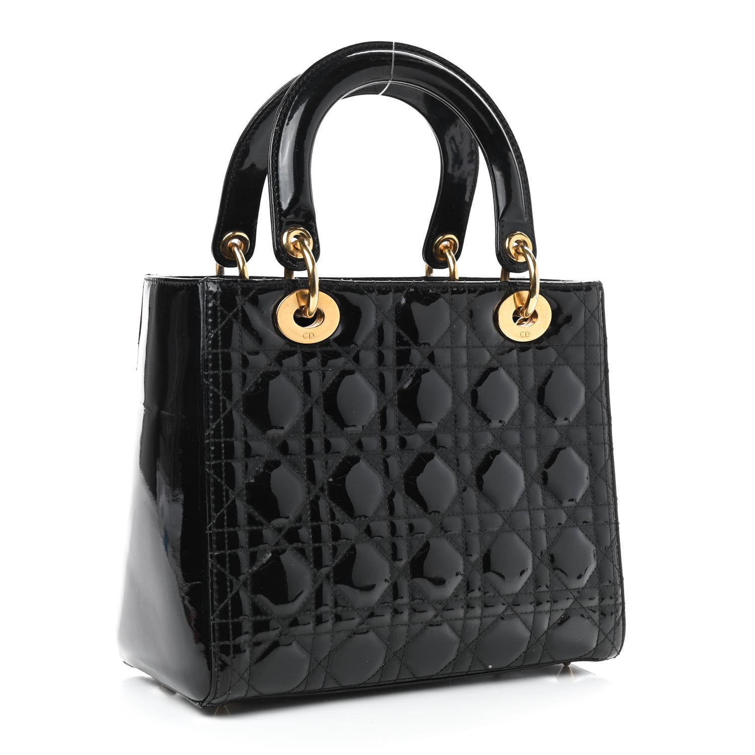Christian Dior Patent Cannage Medium Lady Dior Black 2 of 8
