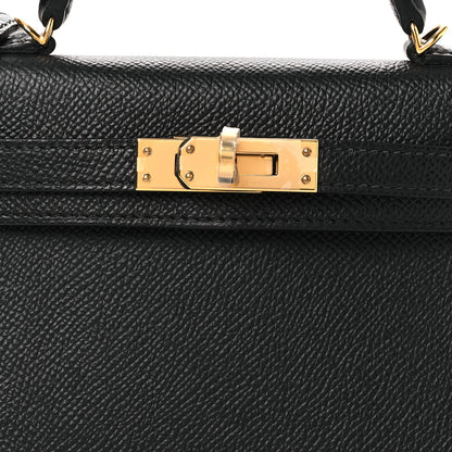 Hermes Epsom Mini Kelly Sellier 20 Black Black 8 of 12