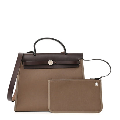Hermes Vache Hunter Toile Herbag Zip 31 PM Etoupe Ebene 1 of 15