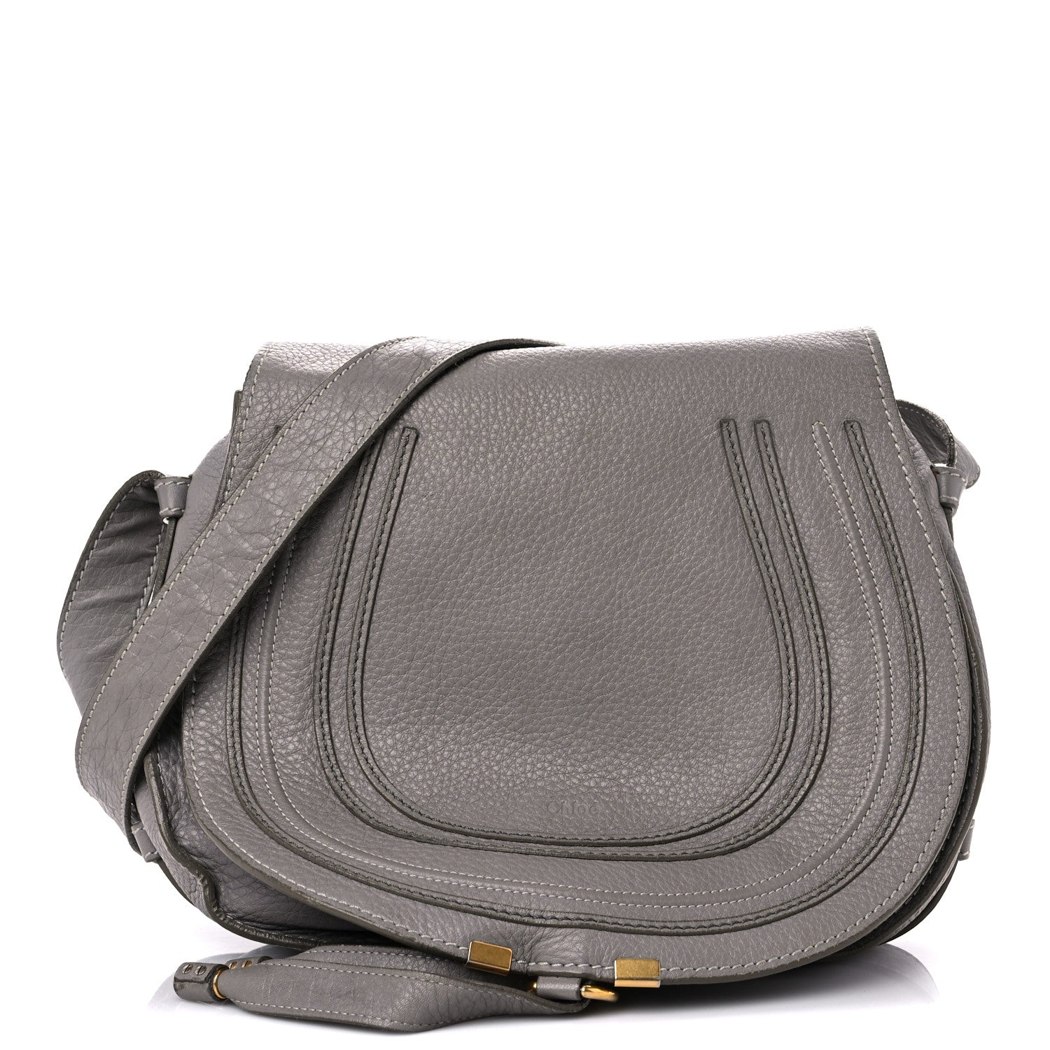Chloe Calfskin Medium Marcie Round Crossbody Bag Cashmere Grey 1 of 25