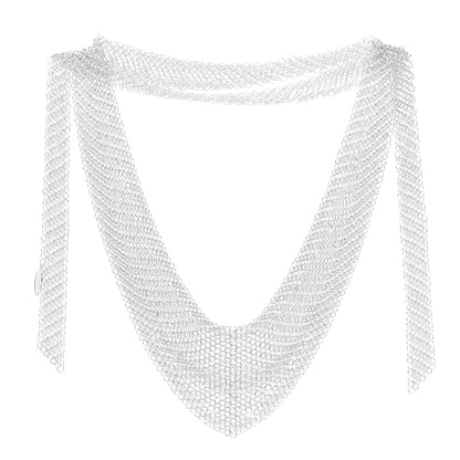 Tiffany Sterling Silver Elsa Peretti Mesh Bib Necklace 3 of 5