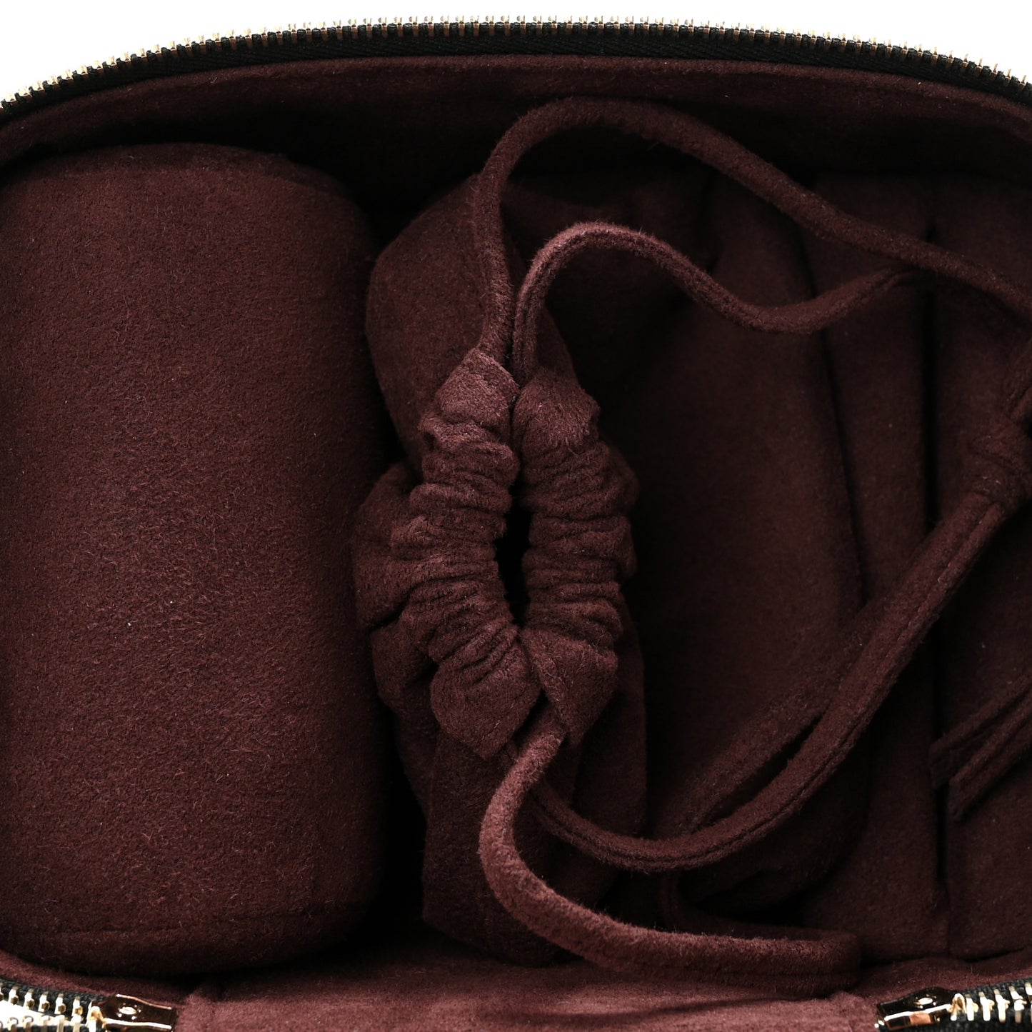 Caviar Quilted Top Handle Jewelry Case Black