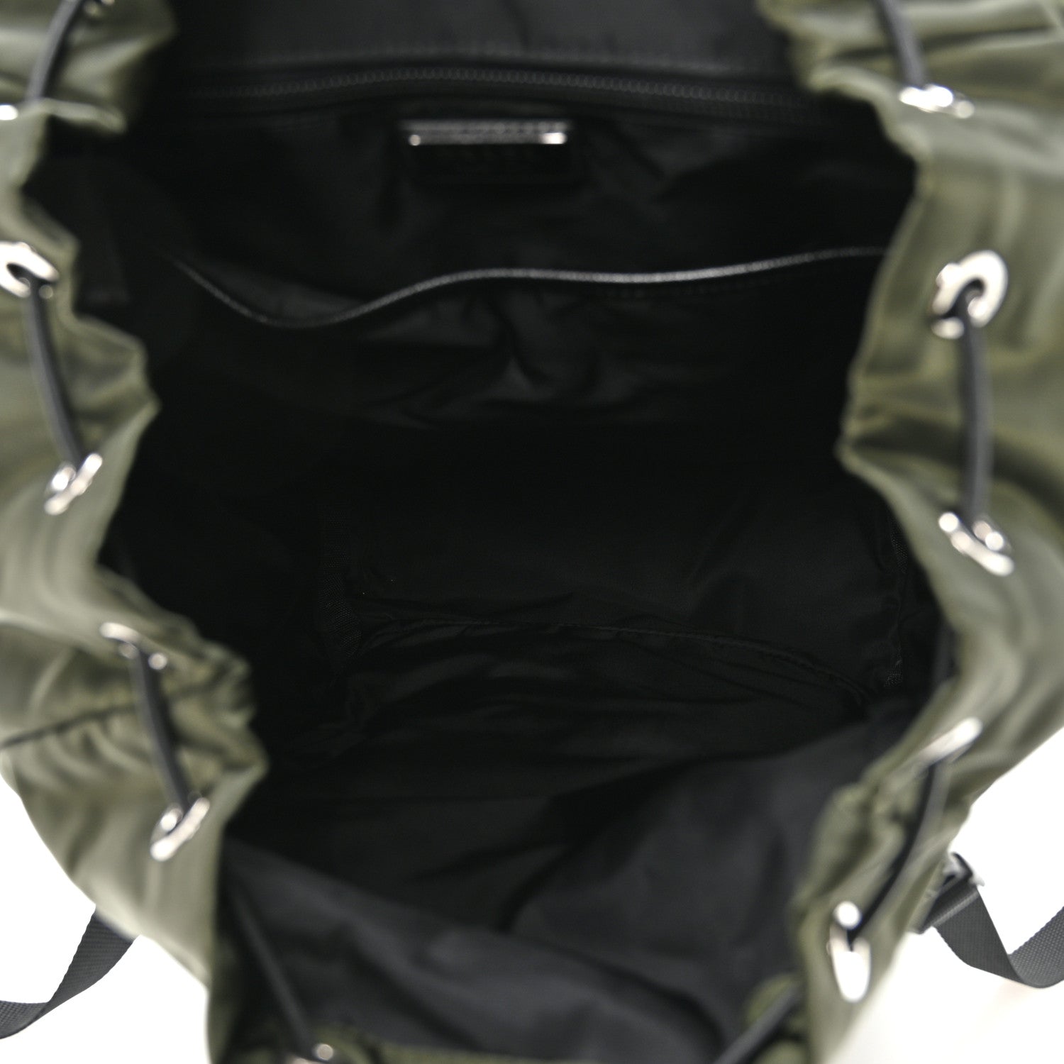 Prada Re-Nylon Saffiano Logo Double Buckle Backpack Tundra 4 of 8