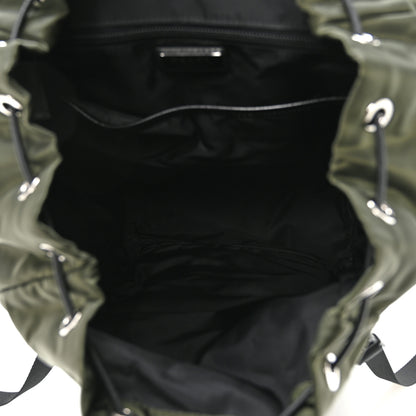Prada Re-Nylon Saffiano Logo Double Buckle Backpack Tundra 4 of 8