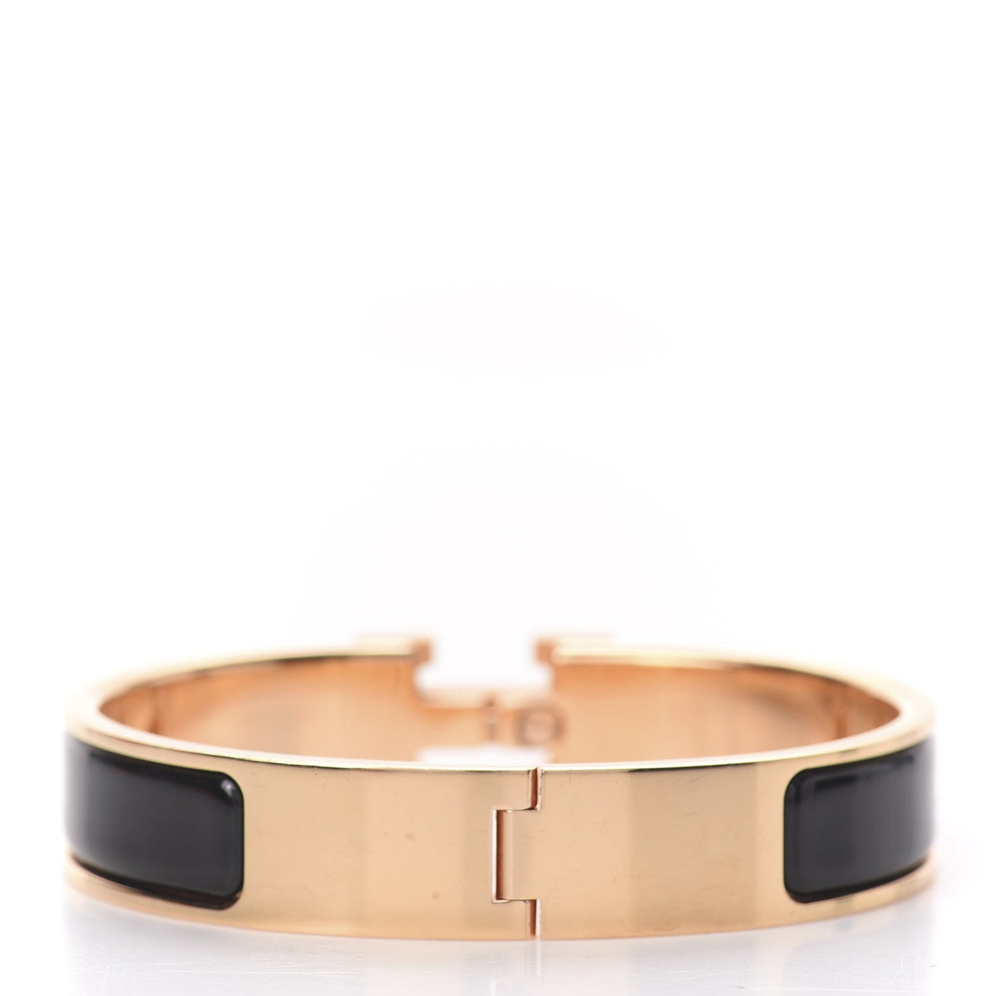 Enamel Narrow Clic Clac H Bracelet PM Black