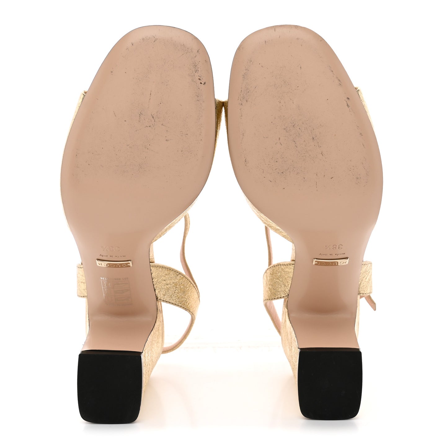 Galassia Horsebit Lady 75mm Sandals 38.5 Platino