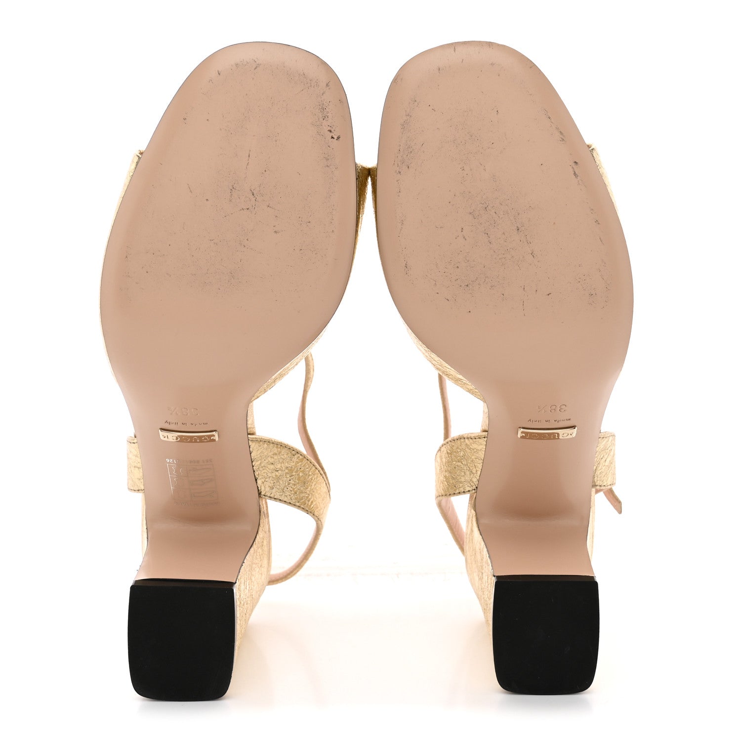 Gucci Galassia Horsebit Lady 75mm Sandals 38.5 Platino 6 of 10