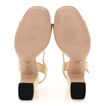 Gucci Galassia Horsebit Lady 75mm Sandals 38.5 Platino 6 of 10