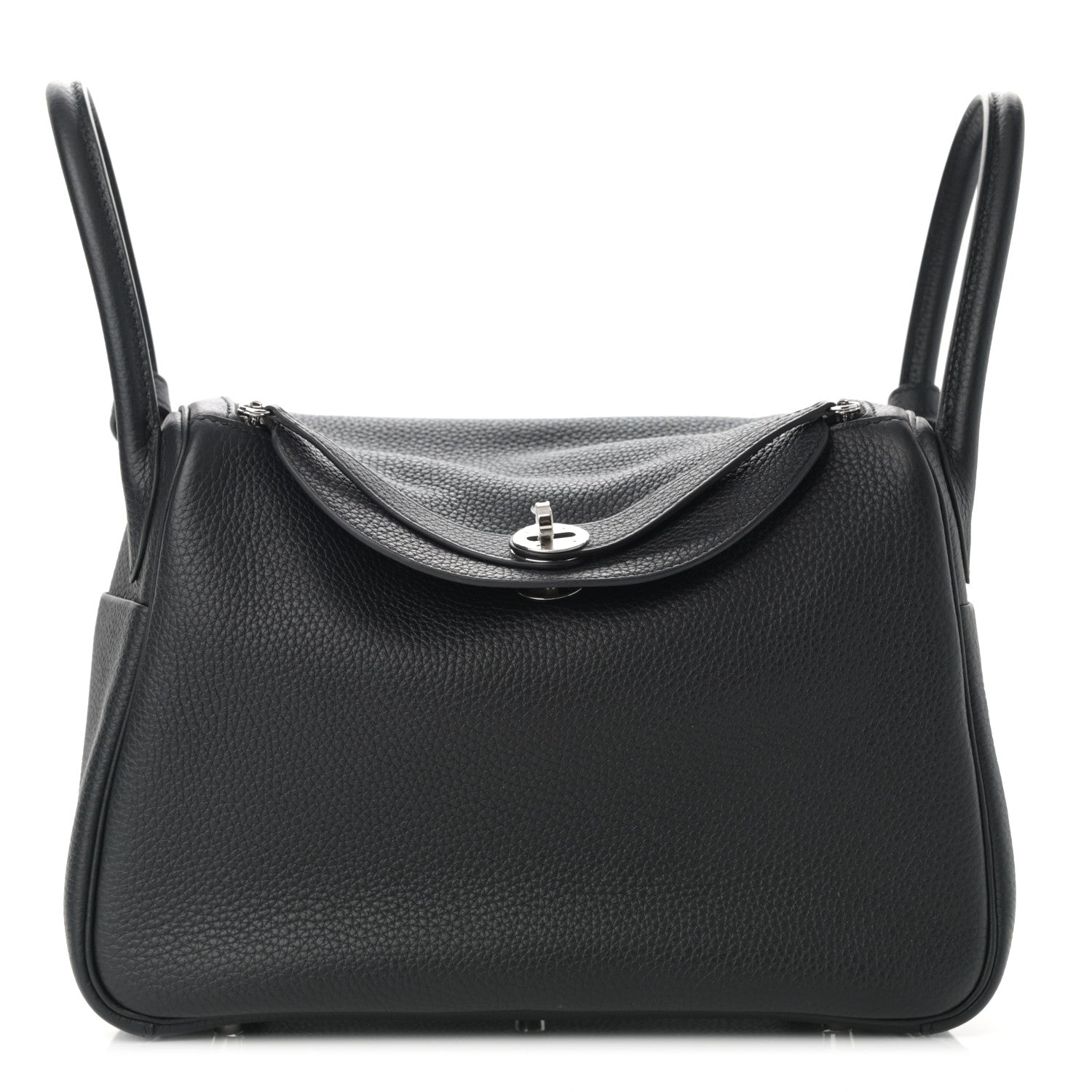 Hermes Taurillon Clemence Lindy 30 Black 1 of 12