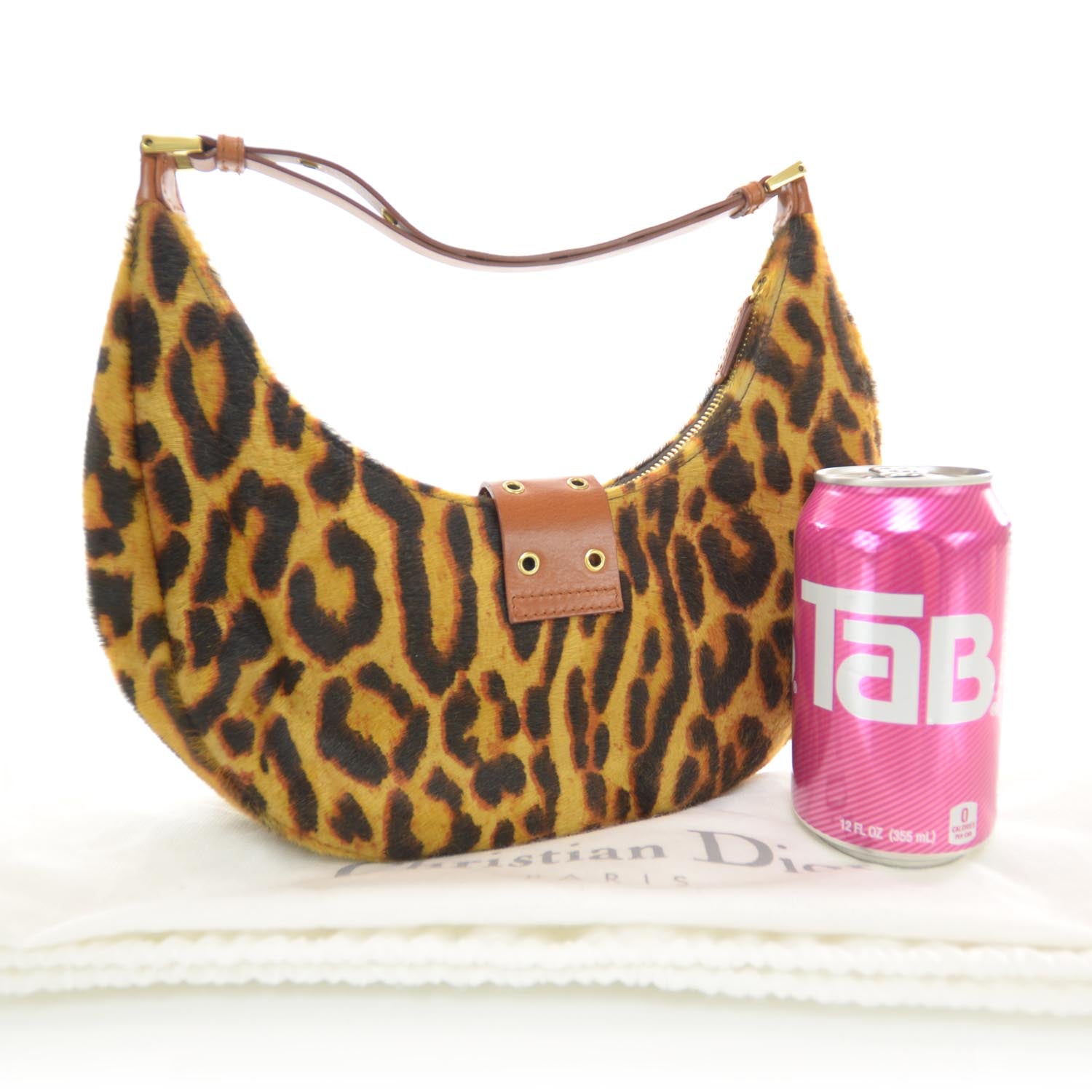 Christian Dior Pony Hair Leopard Street Chic Hobo 4 of 8
