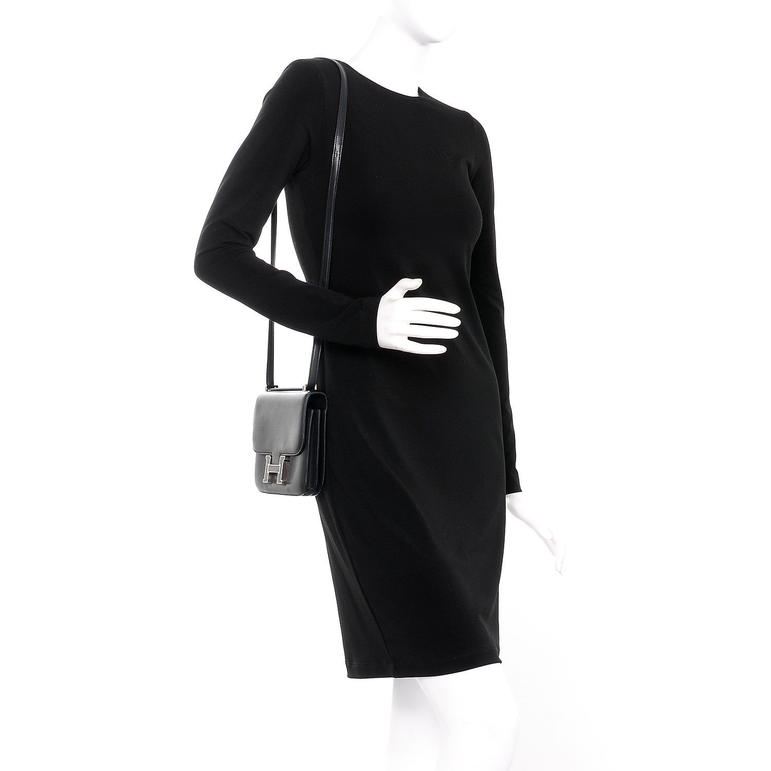 Hermes Veau Swift Enamel Constance 18 Black 2 of 24