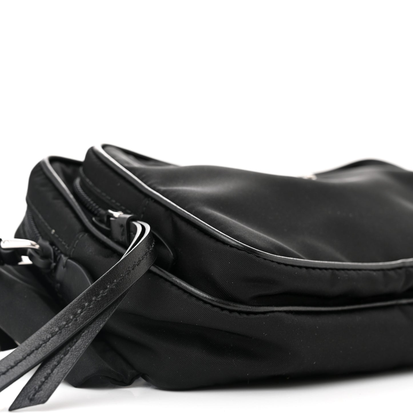 Tessuto Nylon Saffiano Belt Bag Black
