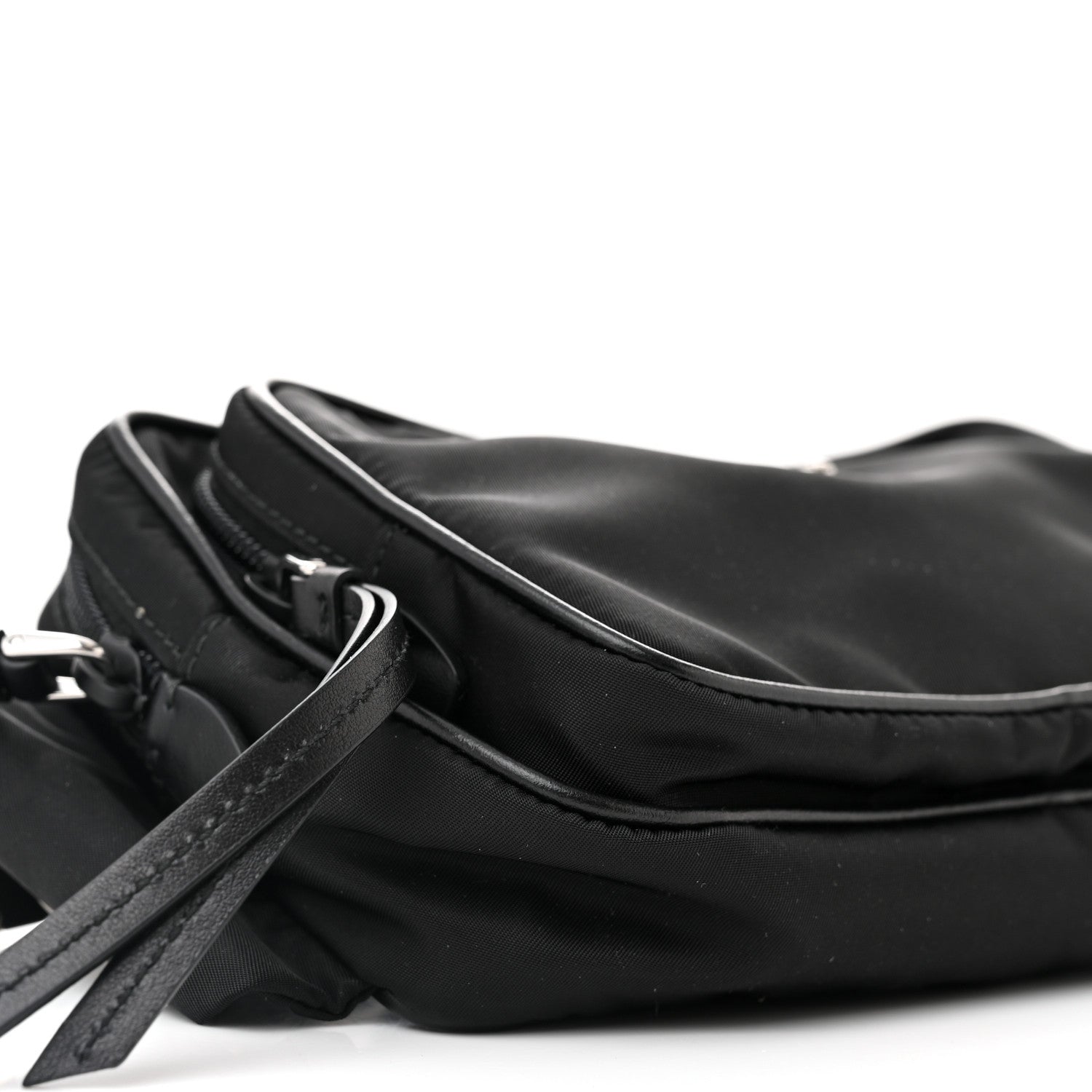 Prada Tessuto Nylon Saffiano Belt Bag Black 10 of 12