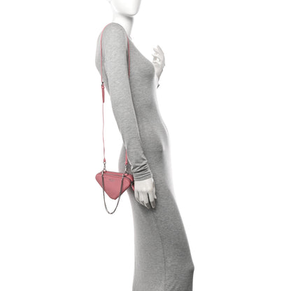 Prada Saffiano Mini Triangle Crossbody Pouch Petalo 2 of 12