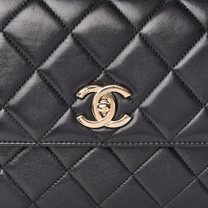 Chanel Lambskin Quilted Medium Trendy CC Flap Dual Handle Bag Black 10 of 10