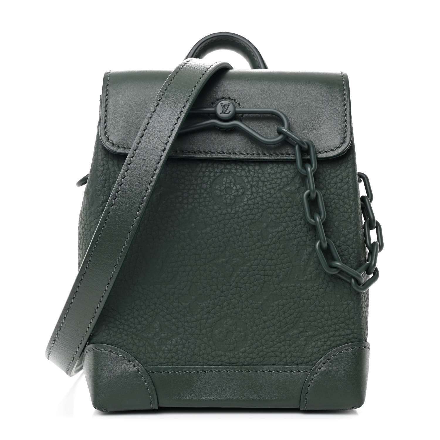 Louis Vuitton Taurillon Monogram Nano Steamer Green 1 of 9