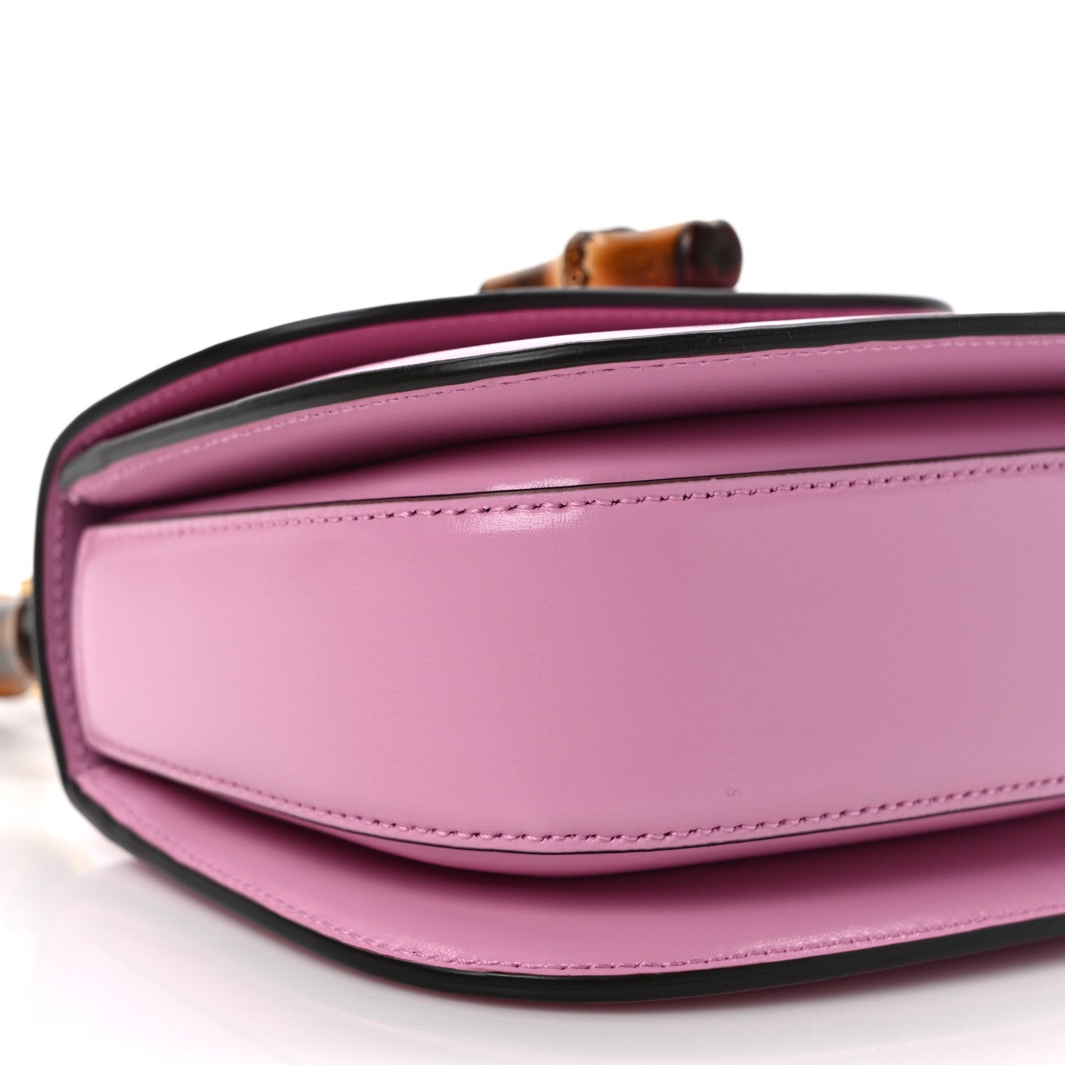 Gucci Boarded Dyana Lux Calfskin Web Mini Bamboo 1947 Top Handle Bag Nice Pink 7 of 8