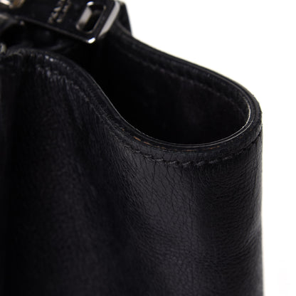 Prada Glace Calf Twin Pocket Tote Black 12 of 13