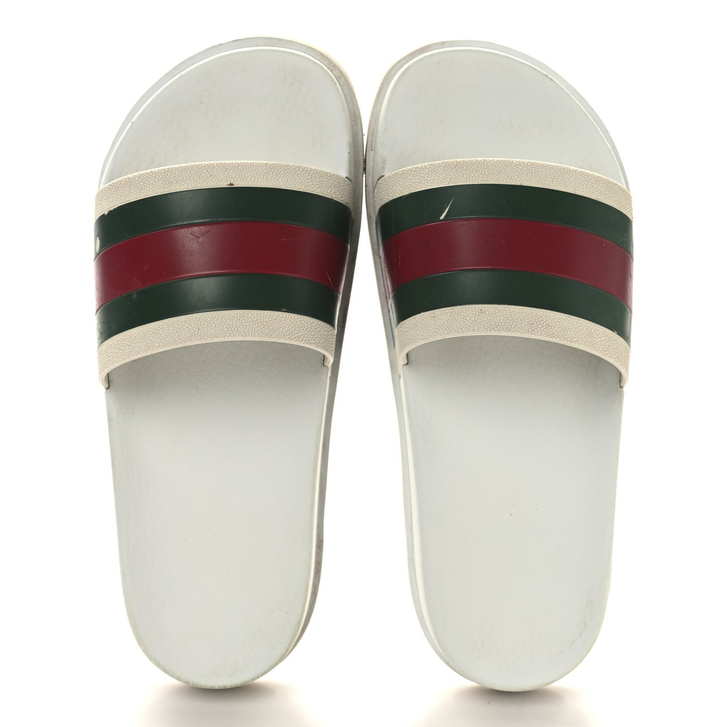 Rubber Web Mens Lug Sole Slide Sandals Great 5 White Green Red