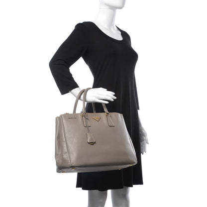 Prada Saffiano Large Galleria Double Zip Tote Argilla 2 of 14