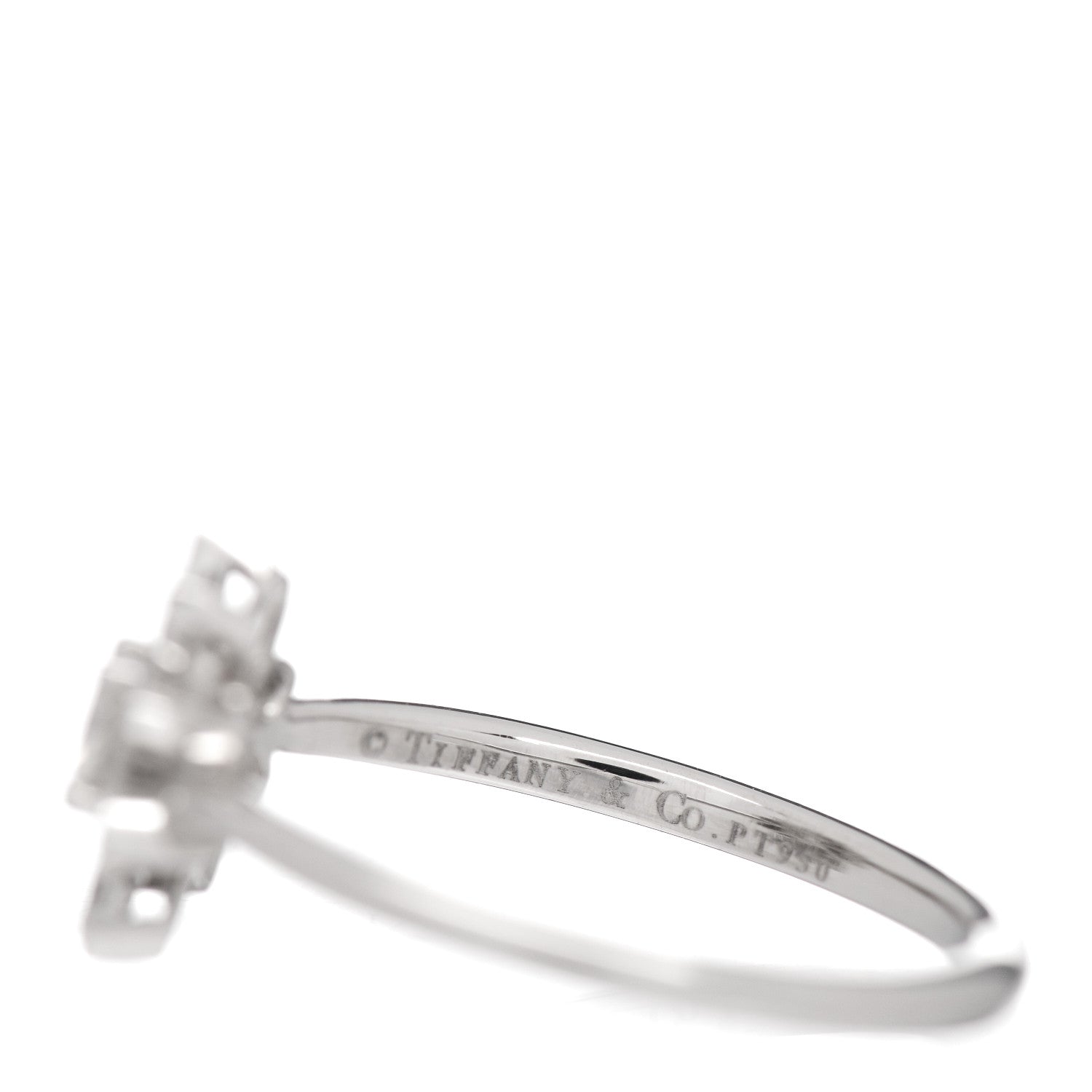 Tiffany Platinum Diamond Enchant Garden Flower Ring 49 4.75 5 of 5