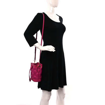 Gucci Nylon Calfskin Enamel GG Matelasse Bucket Bag Lovely 2 of 10