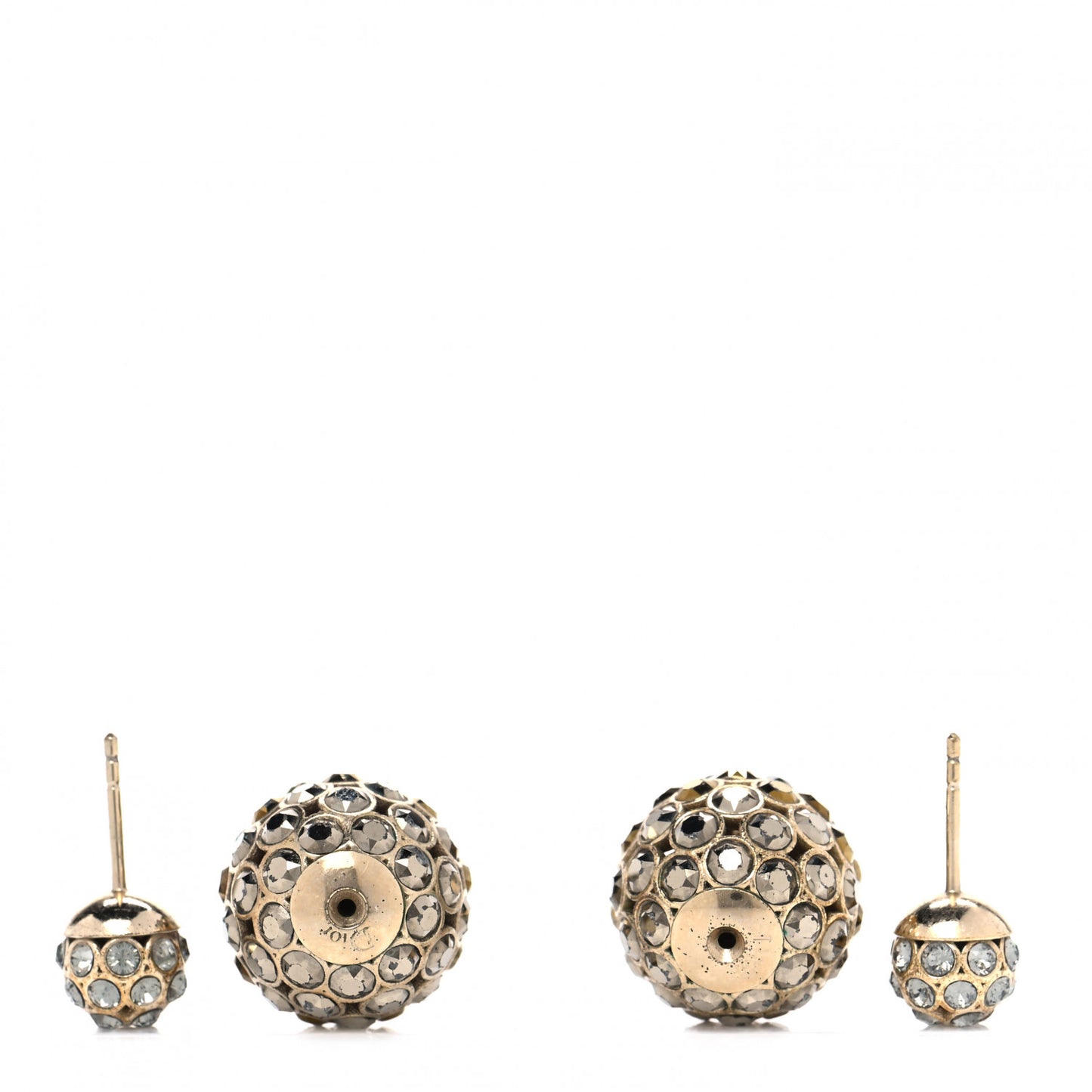 Crystal Mise En Dior Tribal Earrings Gold