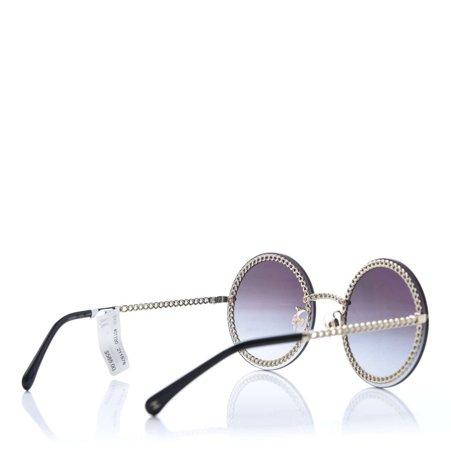 Chanel Round Chain Sunglasses 4245 Gold 5 of 11