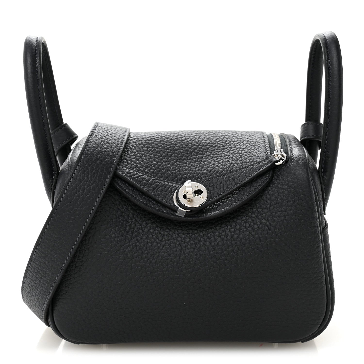 Hermes Taurillon Clemence Mini Lindy 20 Ardoise 1 of 10