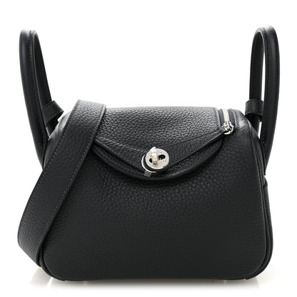 Hermes Taurillon Clemence Mini Lindy 20 Ardoise 1 of 10