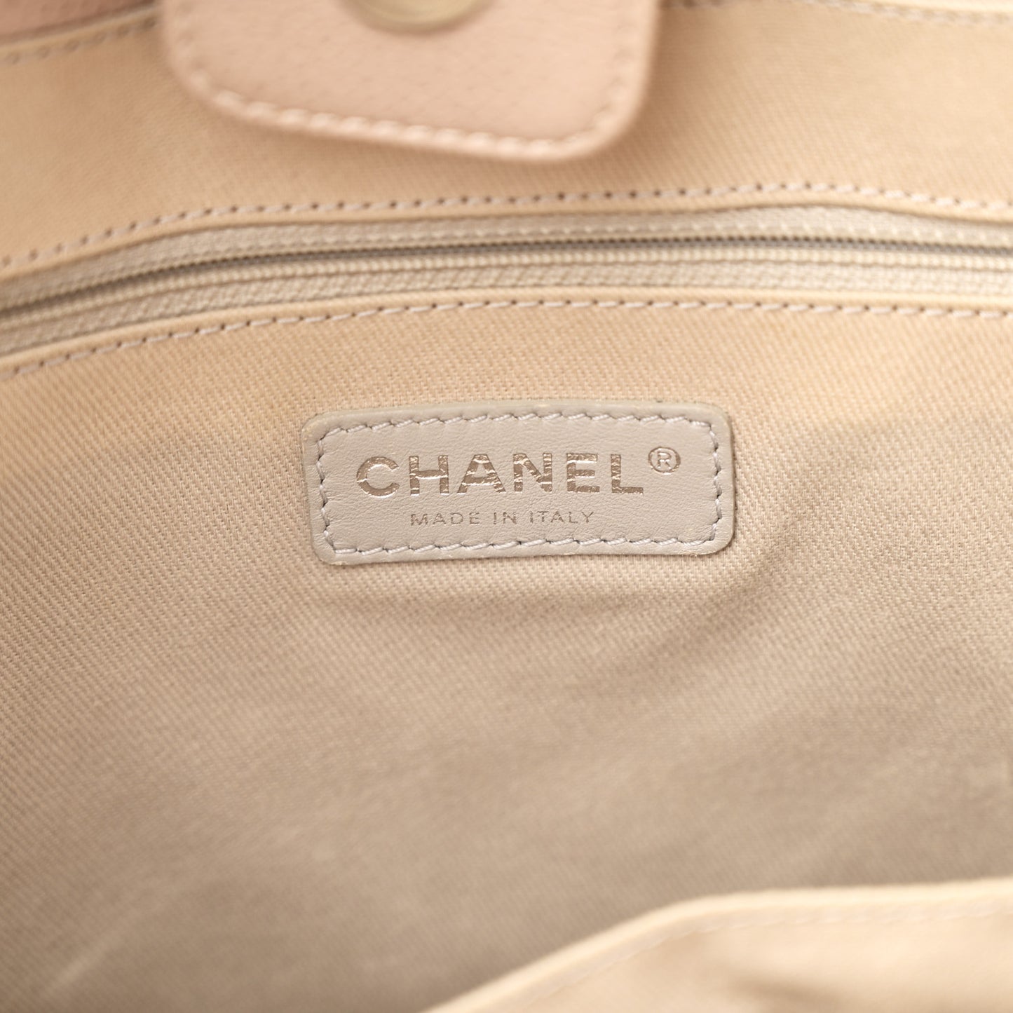 Glazed Calfskin Small Deauville Tote Light Pink