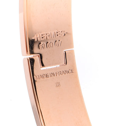 Hermes Enamel Narrow Clic Clac H Bracelet PM Beige Rose 4 of 5