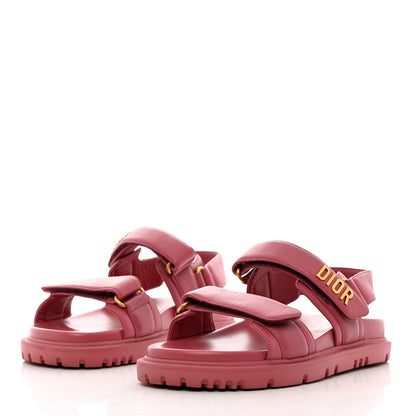 Christian Dior Lambskin Dioract Sandals 37 Pink 3 of 12
