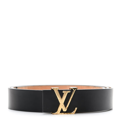 Louis Vuitton Calfskin 25mm LV Initiales Belt 110 44 Black 1 of 7