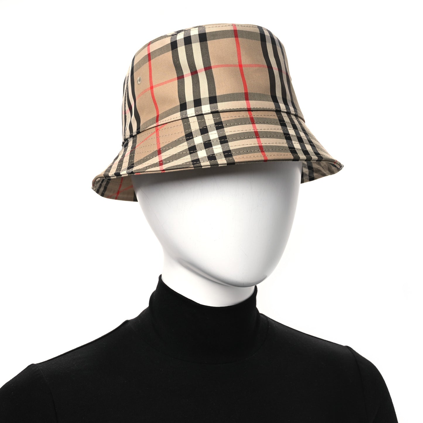 Technical Cotton Vintage Check Bucket Hat M Archive Beige