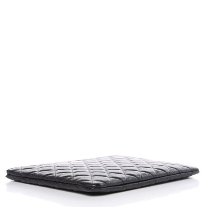 Chanel Iridescent Caviar Quilted Medium Cosmetic Case Black 4 of 8
