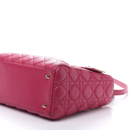 Christian Dior Lambskin Cannage Medium Lady Dior Fuchsia 8 of 12