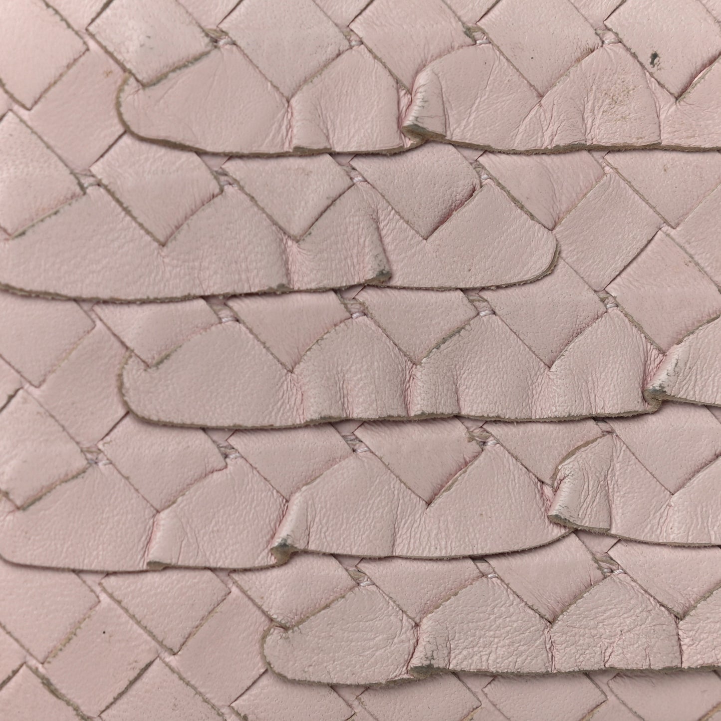 Nappa Intrecciato Zip Around Wallet Petal Pink