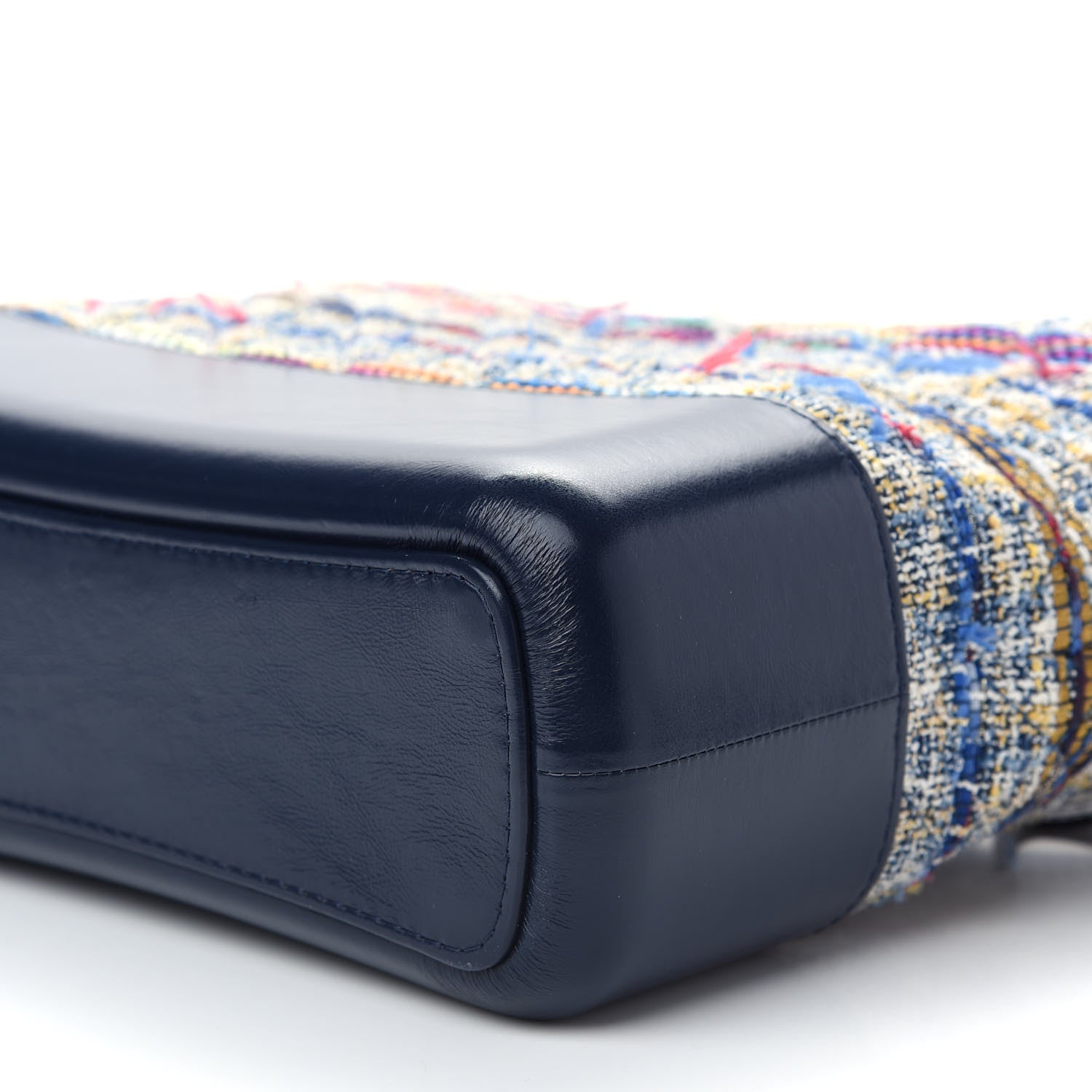 Chanel Tweed Calfskin Quilted Medium Gabrielle Hobo Navy 9 of 9