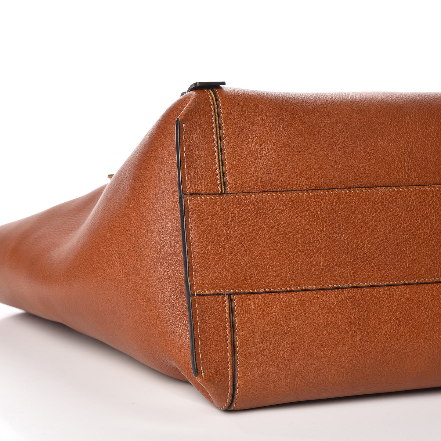 Smooth Calfskin Medium Milo Shopping Tote Caramel