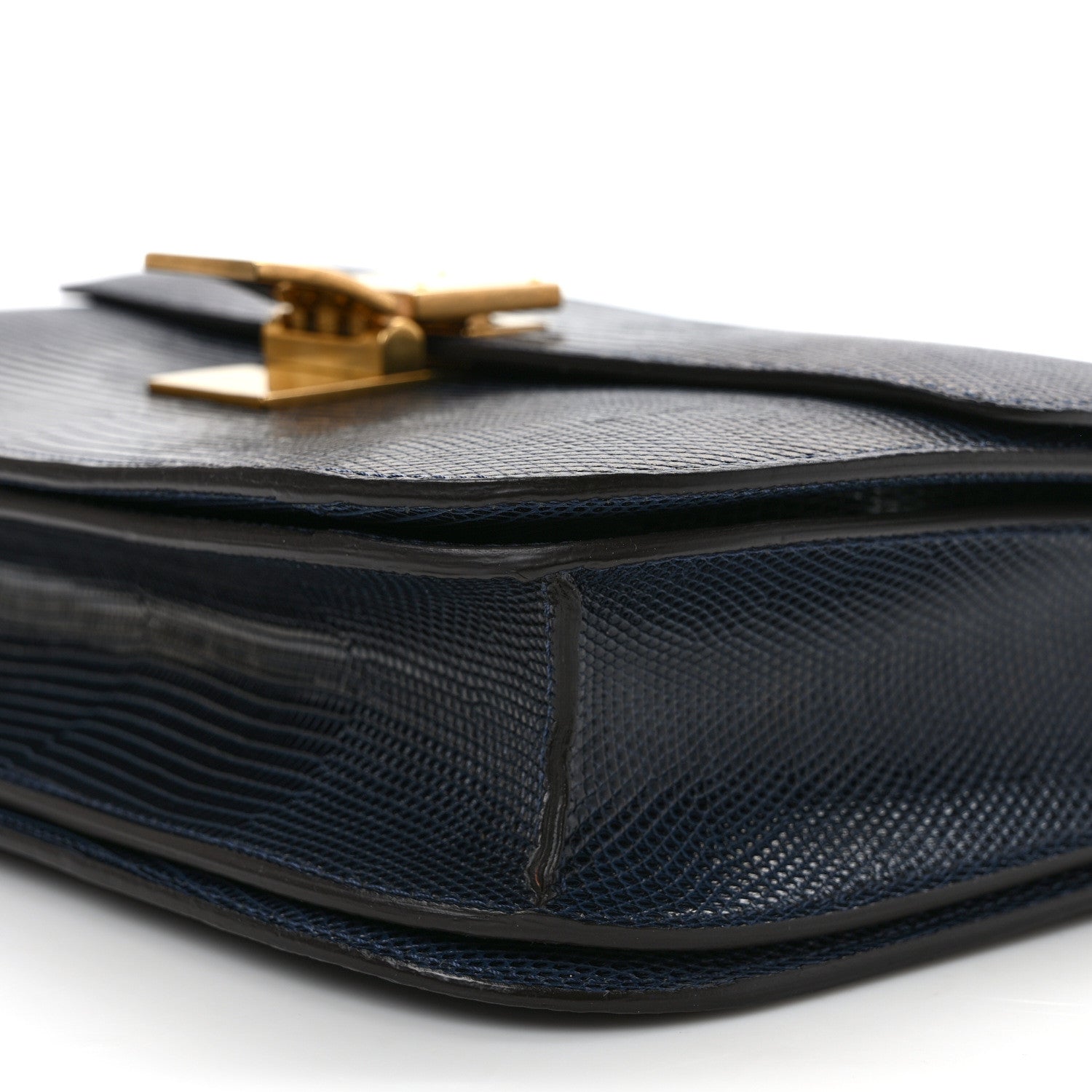 Celine Lizard Medium Classic Box Flap Bag Navy 8 of 9