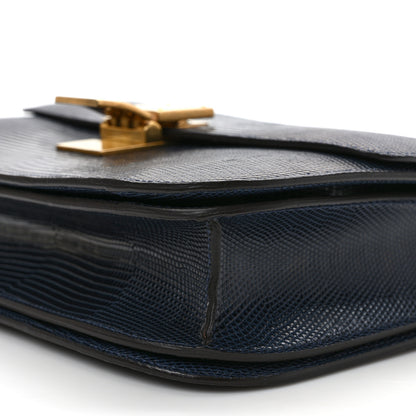 Celine Lizard Medium Classic Box Flap Bag Navy 8 of 9