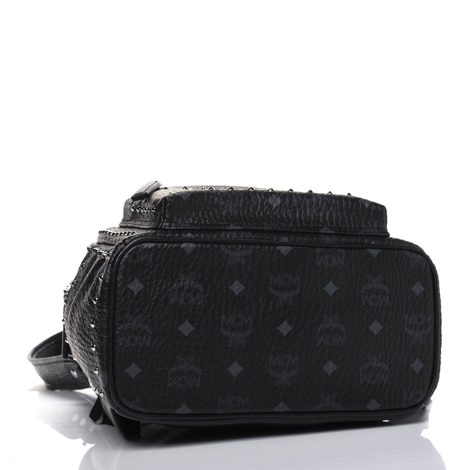 MCM Visetos Studded Small Stark Backpack Black 3 of 12