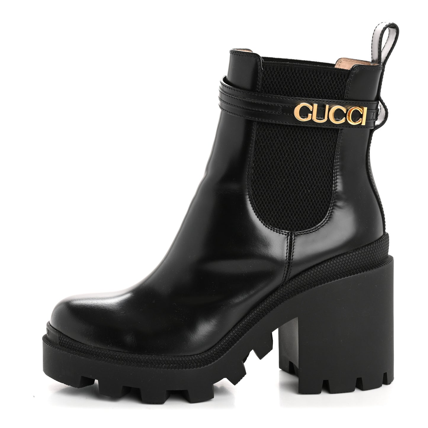 Magnum Calfskin Logo Ankle Boots 39.5 Black