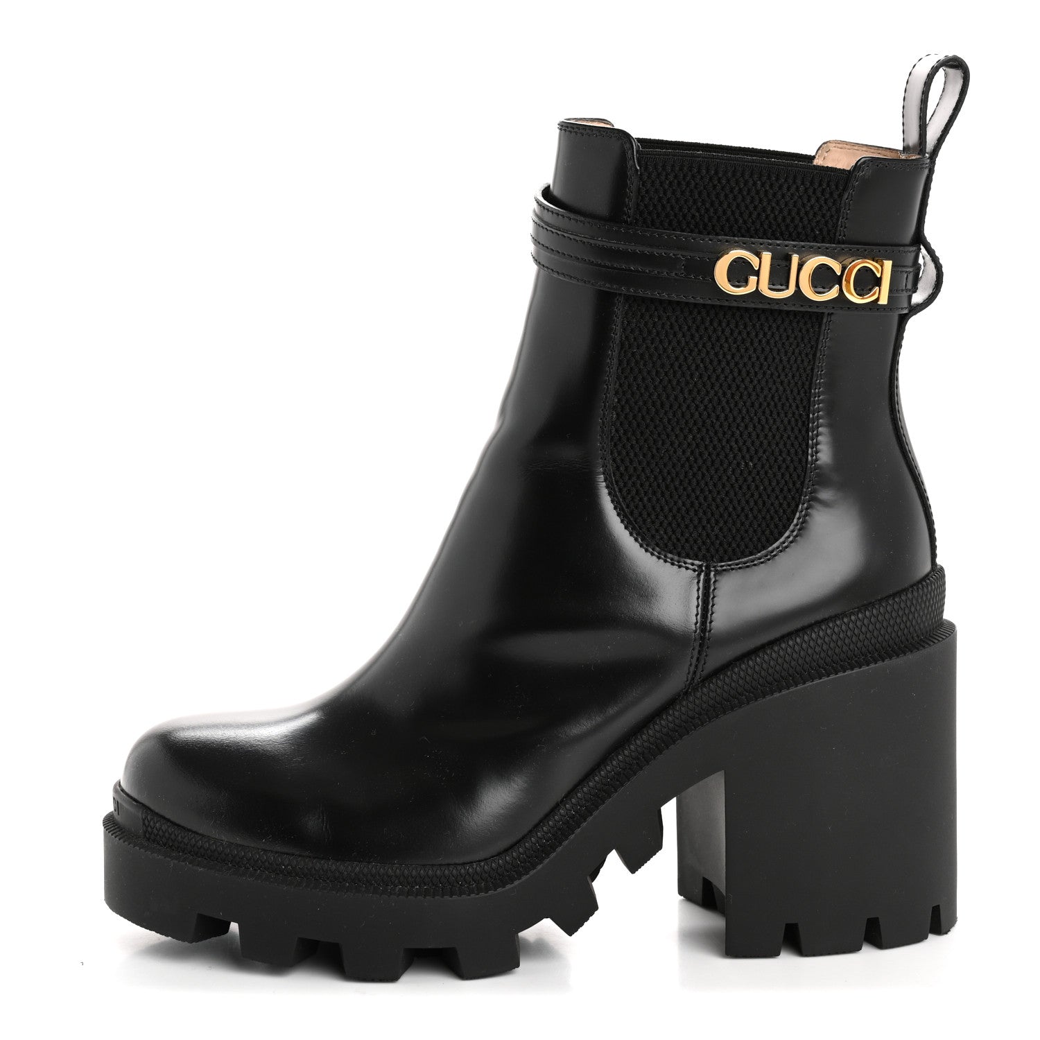 Gucci Magnum Calfskin Logo Ankle Boots 39.5 Black 1 of 9