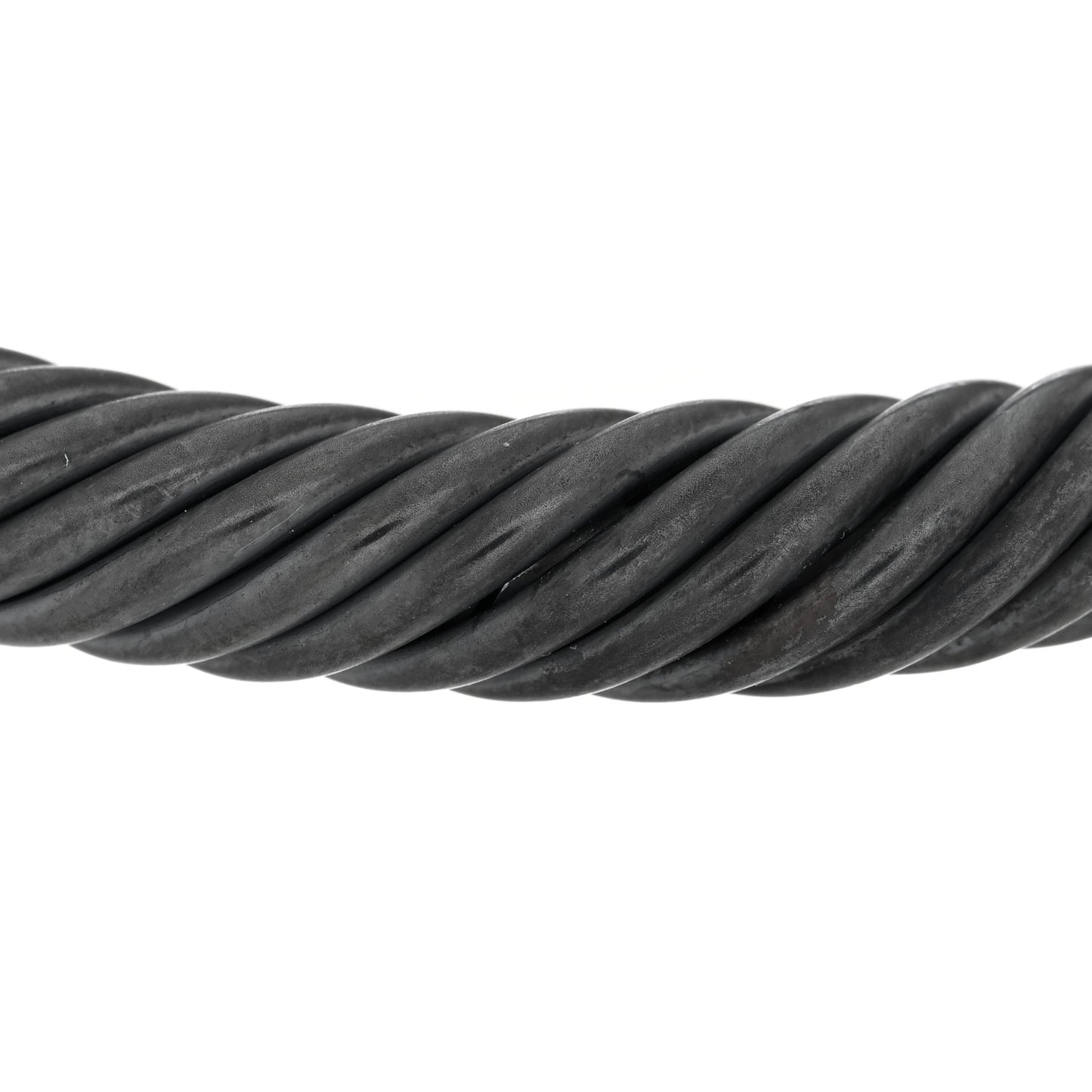 Darkened Sterling Silver Black Diamond 7mm Cablespira Bracelet