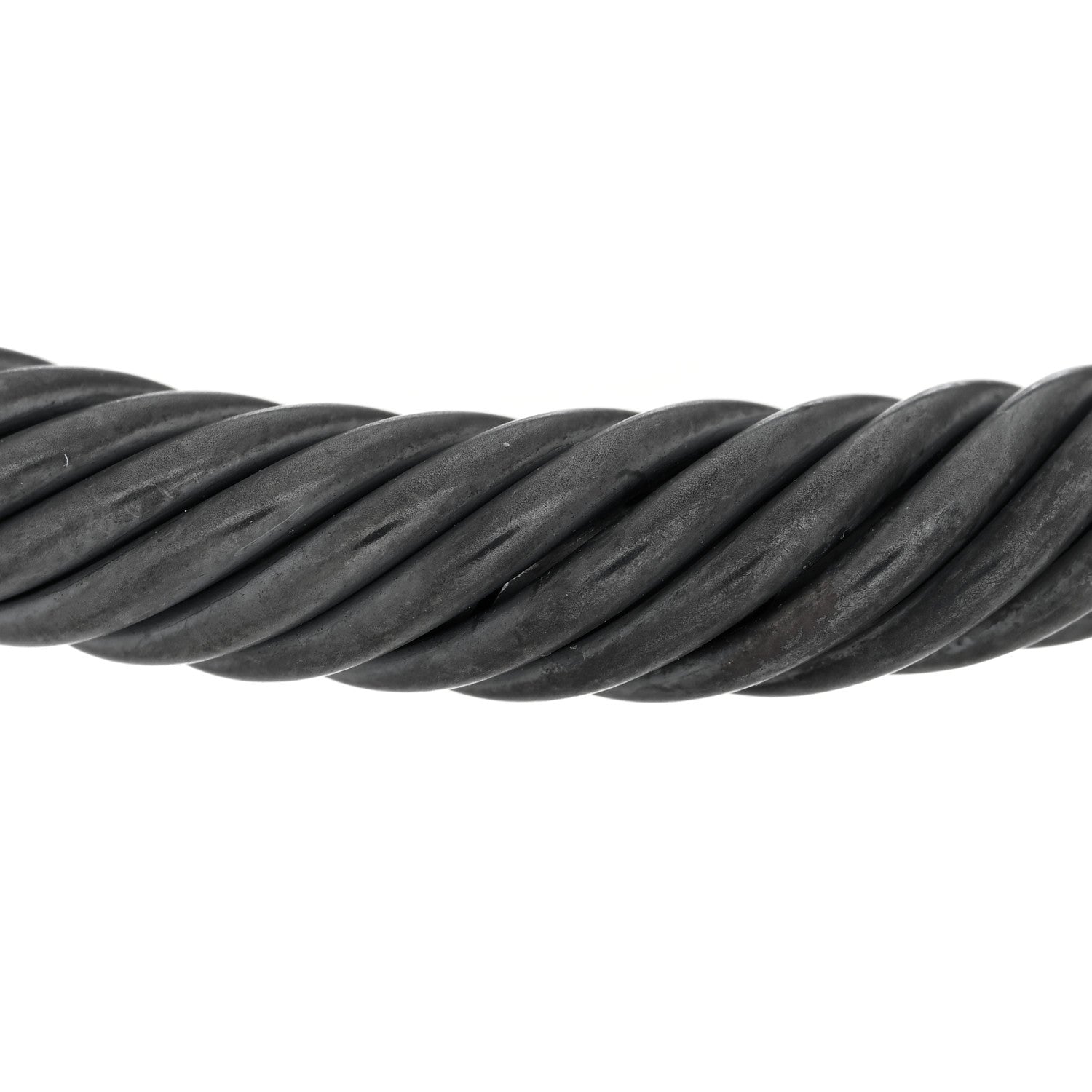 David Yurman Darkened Sterling Silver Black Diamond 7mm Cablespira Bracelet 4 of 4