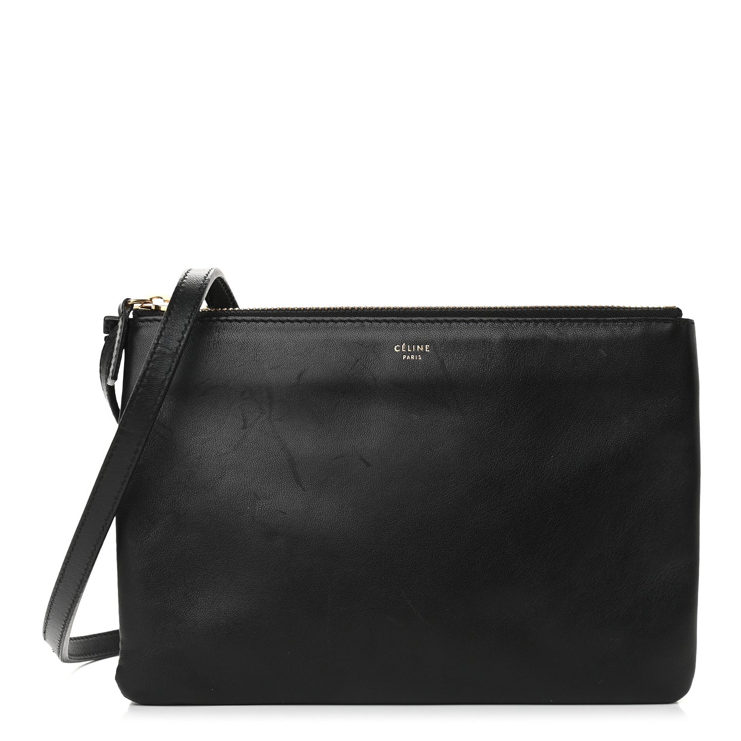 Lambskin Small Trio Crossbody Bag Black