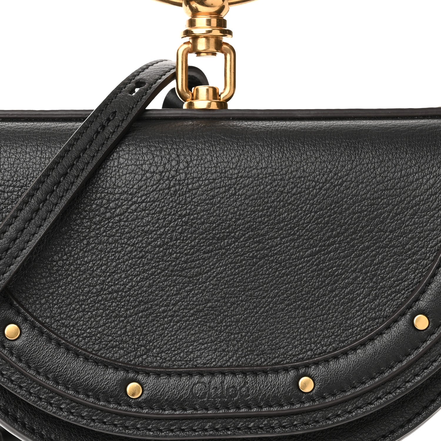 Chloe Calfskin Small Nile Bracelet Minaudiere Bag Black 8 of 10