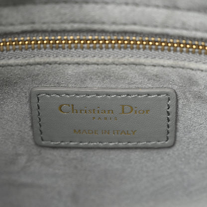 Christian Dior Lambskin Cannage Medium Lady Dior Stone Gray 6 of 10